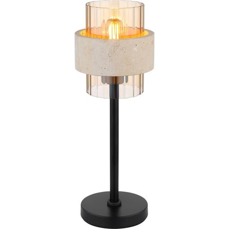Lampe de table Daren noir avec marbre - 16090T (1/5)