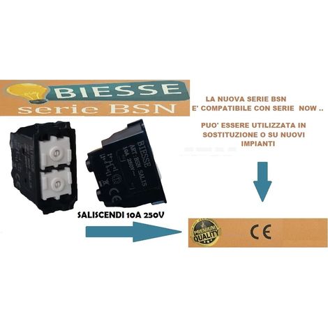 Pulsante doppio nero compatibile con Bticino Living Now biesse