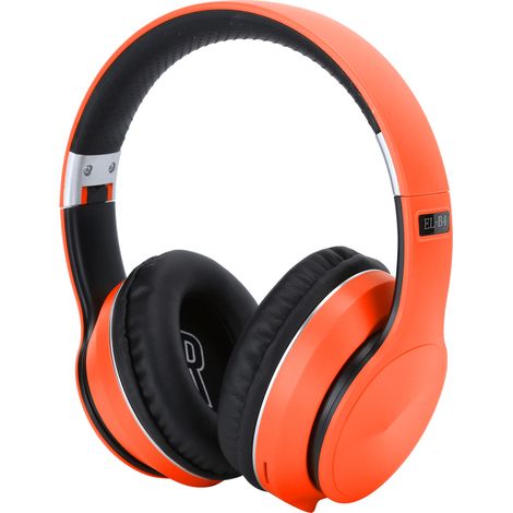 Casque audio Bluetooth sans fil pliable, pliable, stéréo, pour le sport, compatible avec le mode radio (orange) (1/5)