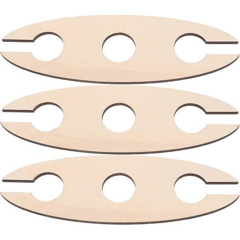 3-teiliges Weinregal-Set aus Holz in Rot (Khaki) – 22,00 x 7,00 x 0,50 cm – Khaki (1/4)