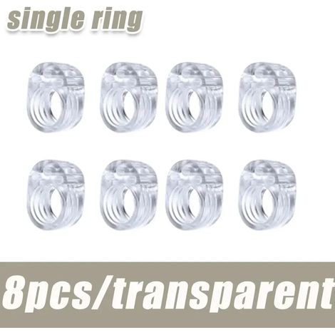 Butée de porte (8 pièces - Anneau simple) - Protection de porte en silicone transparent - Amortisseur de choc mural - Sécurité bébé - Protection pour la maison (1/5)