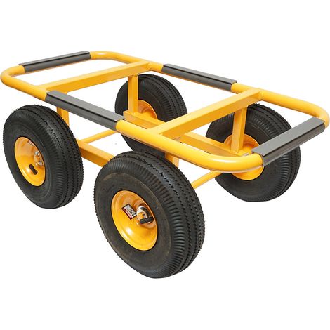 Carrello in metallo 750x380mm con ruote pneumatiche da 250mm (1/5)