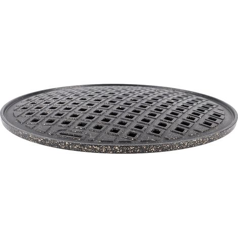 Grille de barbecue ronde antiadhésive avec pierre médicinale, disque à griller, ustensile de pique-nique et de camping.
