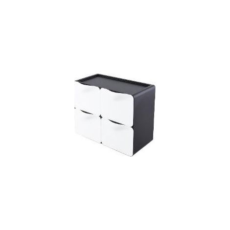 Organizer da scrivania nero a 4 scomparti