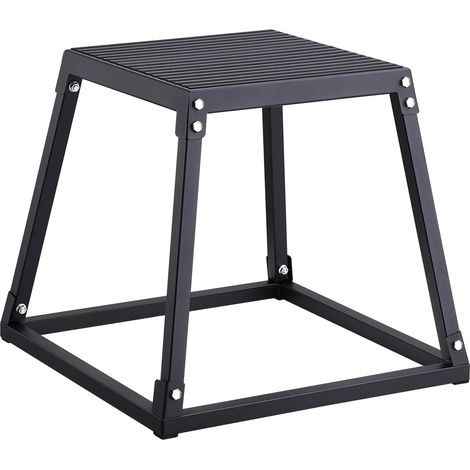 Caja pliométrica, construcción duradera, diseño antideslizante, 18 pulgadas, color negro. (1/2)