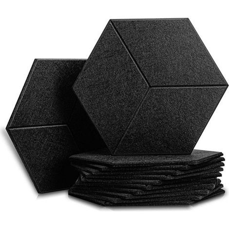 Acoustique pour Panneau Acoustique, Coussin D'Isolation Acoustique Hexagonal, pour Isolation Phonique et Traitement Acoustique, (1/4)