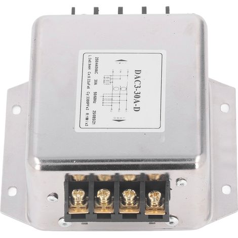 Bloc de jonction triphasé à 3 fils avec filtre anti-parasitage et suppression des interférences électromagnétiques (EMI) pour alimentation 250 V/440 V CA, 50/60 Hz (1/5)