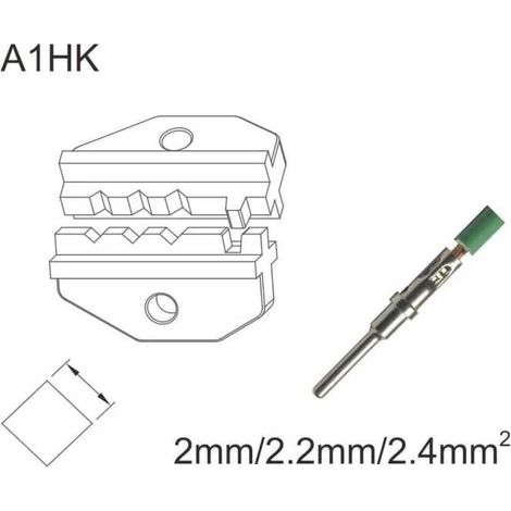 Matrice de sertissage pour cosses tournées 2 mm 2,2 mm 2,4 mm