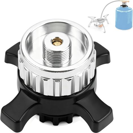 Adaptateur de Cartouche de gaz Compatible avec Easy-Click/CV, Adaptateur de Fermeture à baïonnette vers raccord fileté 7/16", Adaptateur de Cartouche de gaz pour réchaud (1/5)