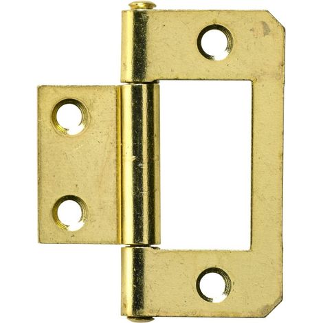 Hettich Lamellentürscharnier 38 x 20 mm, vermessingt, 2 Stück Topfscharnier
