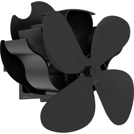 Ventilatore magnetico per stufa a legna, ventilatore per camino migliorato a energia termica, silenzioso con termometro per stufe e canne fumarie. (1/5)