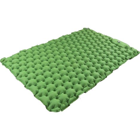 Tapis de sol camping vert olive 60s pied gonflable ergonomique imperméable nylon matelas outdoor léger randonnée. (1/5)