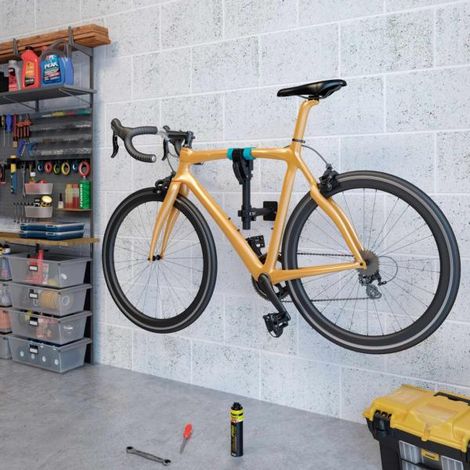 Soporte de bicicleta para taller con varias posiciones Incluye tornillos -