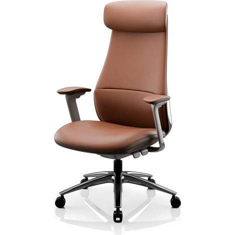 Fauteuil de direction en cuir marron: COMMAND