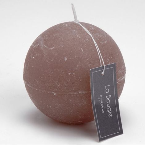 Amadeus - Bougie grande sphère taupe (lot de 6)