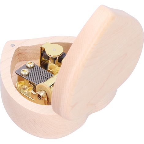Herzförmige Spieluhr aus Holz, ideales Geschenk zum Geburtstag, zu Weihnachten, zu Neujahr oder für einen geliebten Menschen. (1/5)