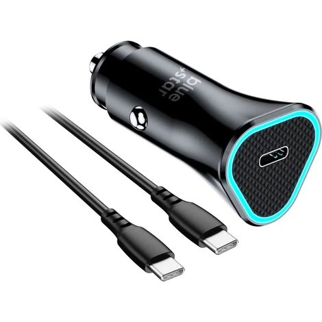 20W Autoladegerät (PD, QC 3.0, AFC) mit USB C Anschluss und 60W USB C- Kabel (1/4)