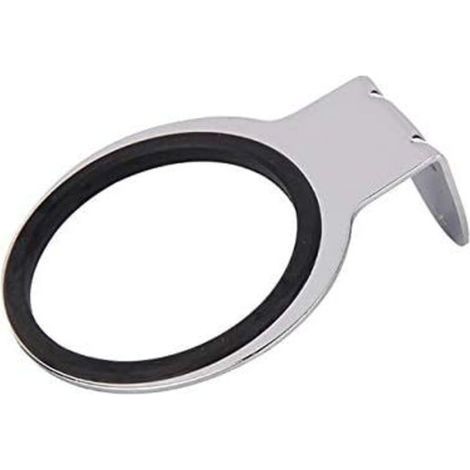 Supporto da parete piatto per asciugacapelli Lntyq per bagno, barbiere (argento), materiale in acciaio inossidabile, 12,3 x 10 x 5,4 cm (1/5)