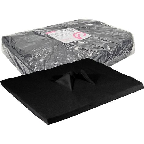Cuscinetto igienico per la testa con taglio a X per il viso, nero, 100 pezzi. (1/4)