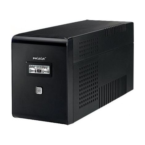 SAI Interactivo PHASAK Esential 2000 VA Modelo PH 9420, Protección Avanzada para Oficinas y Hogares, Regulador Automático de Voltaje, Pantalla Táctil, Back-up Contra Sobretensión. (1/2)