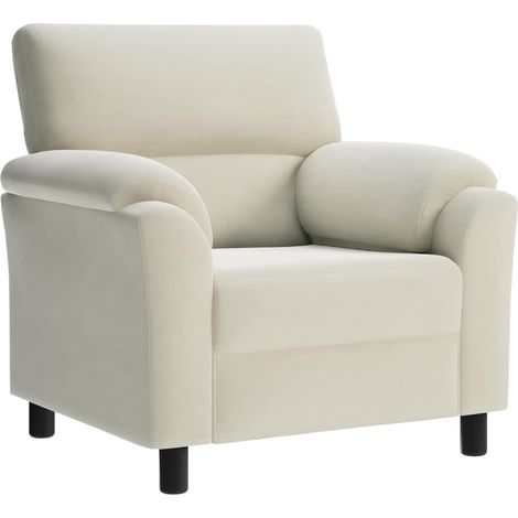 Sofa Creme 94 x 85 x 93 cm Samt vidaXL (1/5)