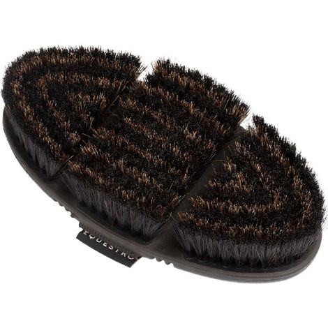 Spazzola flessibile ed ergonomica con setole naturali in crine per cavalli (1/4)