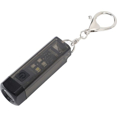 Lampe porte-clés torche en plastique, 2 modes d'éclairage, magnétique, rechargeable par USB, mini lampe de poche portable, idéale pour le camping, la randonnée et la pêche. (1/5)