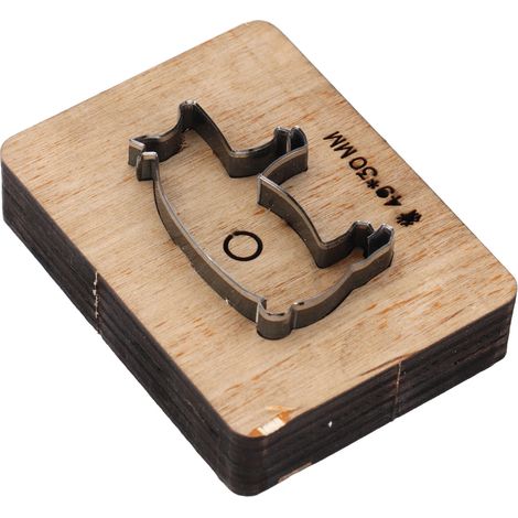 Matrice découpe cuir forme cochon 49x30mm acier allié moule poinçonnage découpeur bricolage plastique argile carton (1/5)
