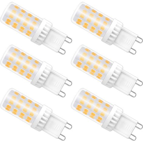 Ampoule LED G9 5W blanc chaud, pour appliques murales et lustres d'intérieur, non dimmable, lot de 6 (1/3)