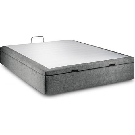 Sommier avec rangement pliable Tribu Cement  190x200