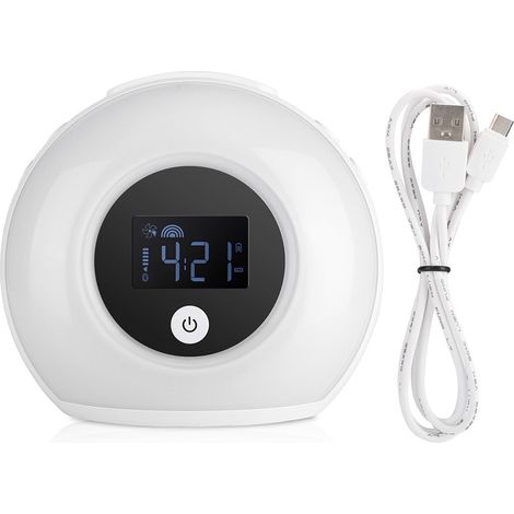 Réveil Lampe Respirante Colorée avec Bluetooth pour Enfants, Veilleuse et Horloge pour Chambre (1/5)