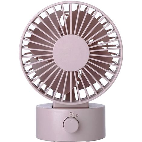 USB Desk Fan, Portable Mini Rotating Strong Wind Mute Cooling Machine Suitable for Personal Desk-rose (1/5)