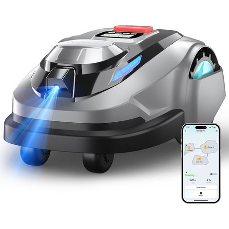 YARDCARE N1600 PRO Rasenroboter ohne Begrenzungskabel – RTK Navigation & KI-Vision, bis 1600 m², intelligente Hindernisvermeidung, Multizonen-Management, App-Steuerung