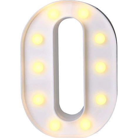 Lettere luminose a led alfabeto O luminoso per decorazione casa compleanni nozze festa bar eventi luce calda (1/5)