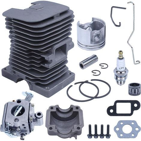 Cylindre carburateur 38MM Adefol pour tronçonneuse Stihl 018 MS180 Pièces de remplacement Piston, axe, anneau, circlip Kit de reconstruction (1/5)