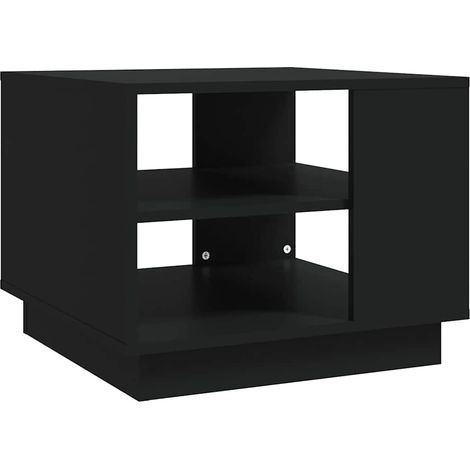 Maison Exclusive - Couchtisch Schwarz 55x55x43 cm Holzwerkstoff (1/5)