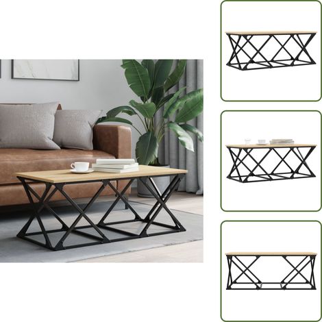 Table basse durable - vidaXL Table basse chêne sonoma 100x49x40 cm bois d'ingénierie - Table basse métal bois (1/5)