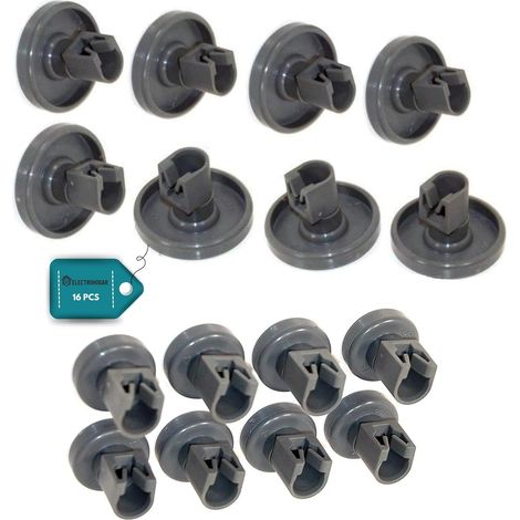 Roulettes Lave Vaisselle - Lot de 16 - Plastique Résistant - Glissement Fluide - Panier Supérieur et Inférieur - Universel (1/5)