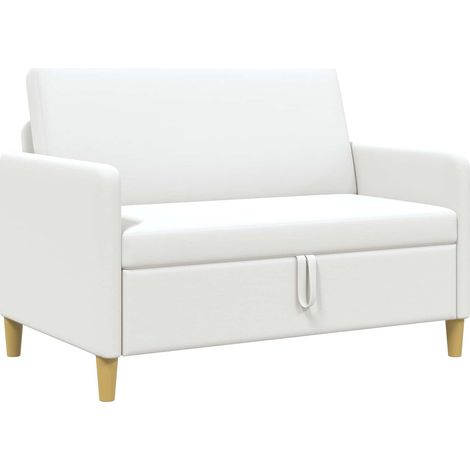 Sofa avec rangement Blanc 122 x 78 x 87 cm Polyester vidaXL