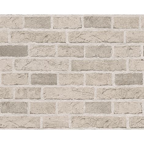 Papiertapete Creme Stein Tapete Gemustert gerader Ansatz Il Decoro (1/5)