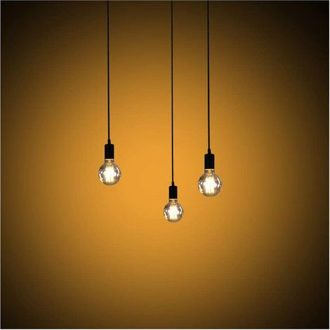Retro Spider Chandelier and Ceiling Pendant Lights, Industrial Adjustable Length DIY Shade with 2.0m Wire for Living Room Dining Room Home,3 Arms Black (1/5)