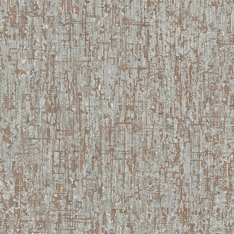 Carta da parati strutturate Profhome SA524074-DI Carta da parati TNT goffrata a caldo goffrata con aspetto stucco sottilmente scintillante grigio bronzo gris-ágata marrone-pallido 5,33 m2