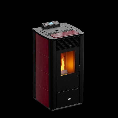 Stufa a Pellet FOCO Bianco - Traditional Majolica 8 Classe Energetica A+ - Ventilazione Frontale - Design Moderno