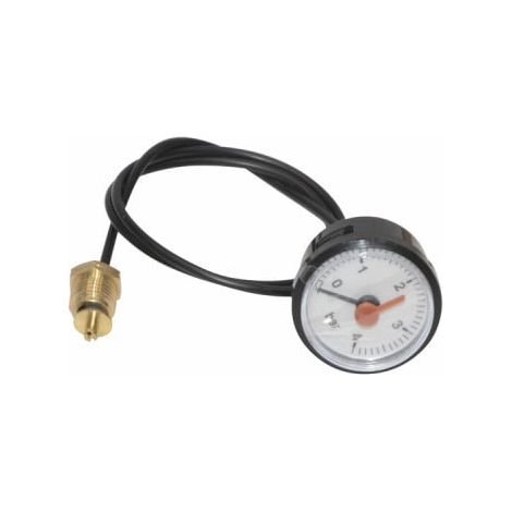 Diff – Manomètre chauffage central 0-4b – Pression max 4 bars – Filetage 1/2" pour installation plomberie – Longueur capillaire 620 mm
