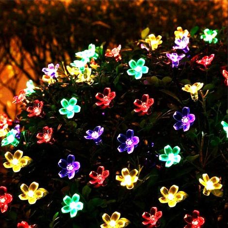 Wasserdichte Solar-Lichterkette mit 50 LEDs für den Außenbereich, ideal für Weihnachtsbaum-, Garten- und Hofdekorationen (1/5)