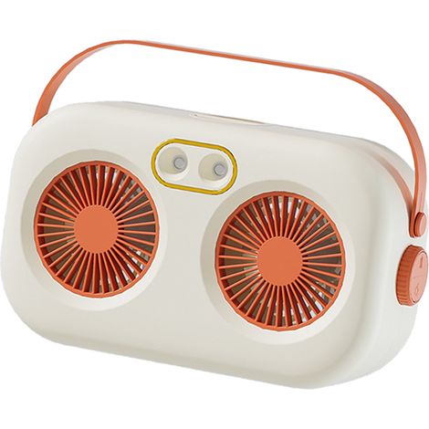 Ventilateur brumisateur portable USB, brumisateur d'eau à double pulvérisation, humidificateur de bureau pour la maison, le bureau et les voyages (blanc). (1/5)