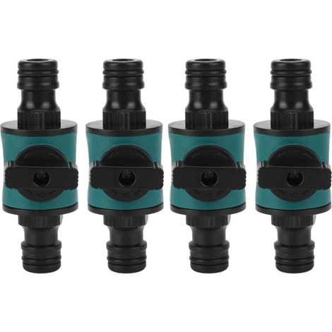SJLERST Lot de 4 vannes double tête pour tuyau d’arrosage jardin