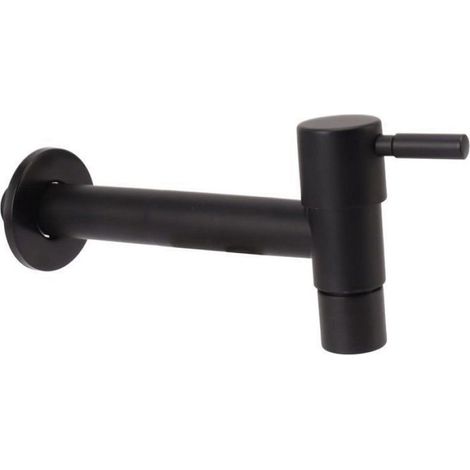 Robinet - Robinet pour lave-linge - Robinet d'eau froide - Acier inoxydable - Robinet pour balai - Raccordement 1/2 pouce - (1/5)