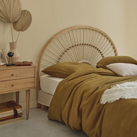 Berah Getah – Tête de lit en rotin naturel 160 cm – Largeur 165 cm – Hauteur 115 cm – À poser contre le mur – Collection BOHO (1/5)