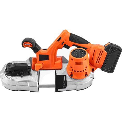 Scie à bande portable, moteur sans balais, vitesse réglable, Ensemble de batterie de 2,5 pouces (1/2)